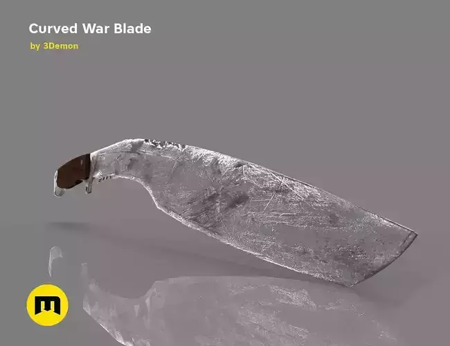Curved War Blade 3D print model