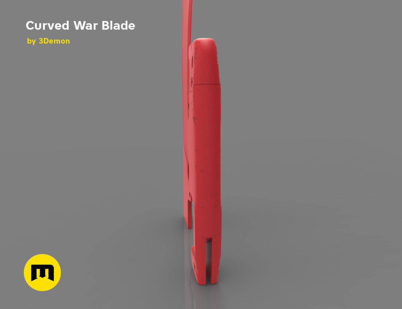 Curved War Blade 3D print model_26