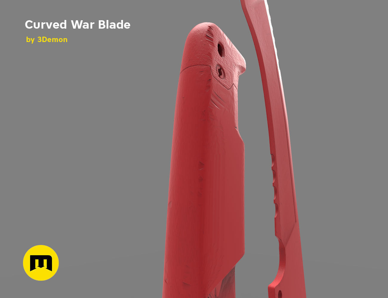 Curved War Blade 3D print model_18