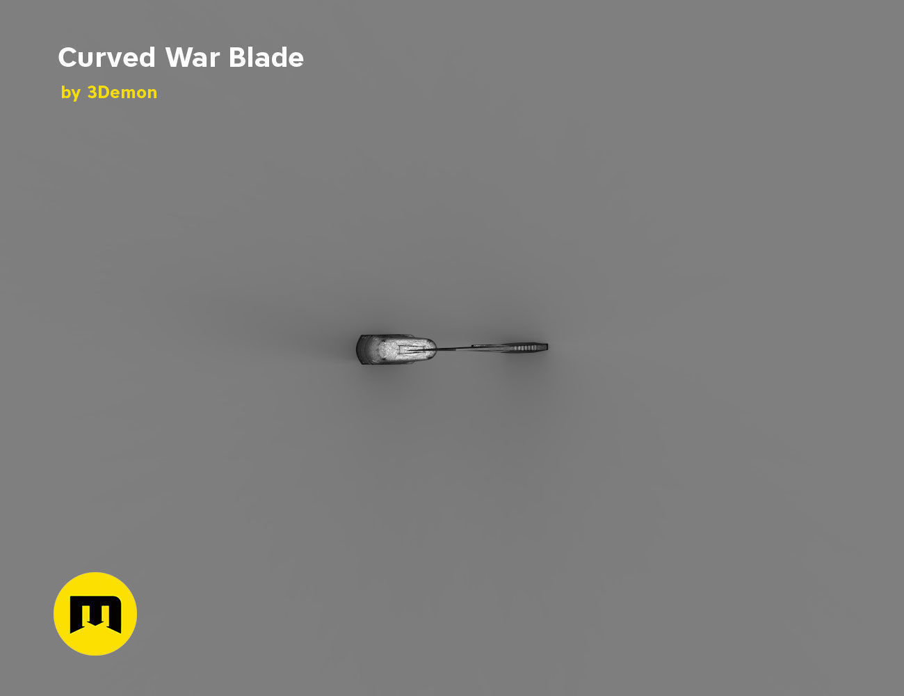Curved War Blade 3D print model_41