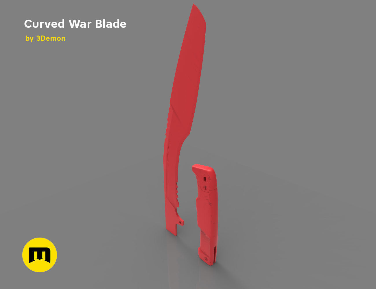Curved War Blade 3D print model_20