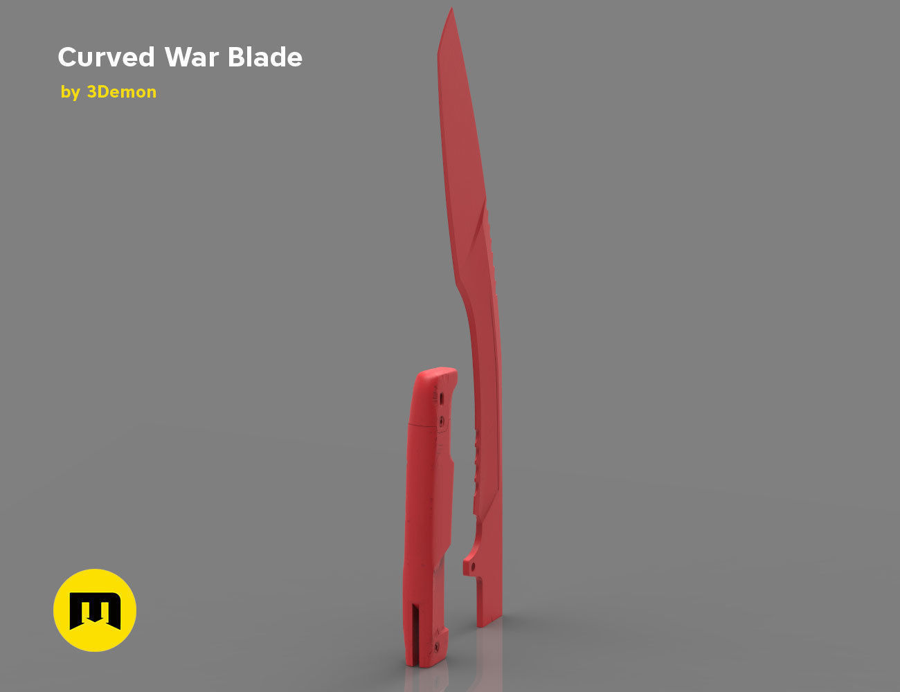 Curved War Blade 3D print model_21