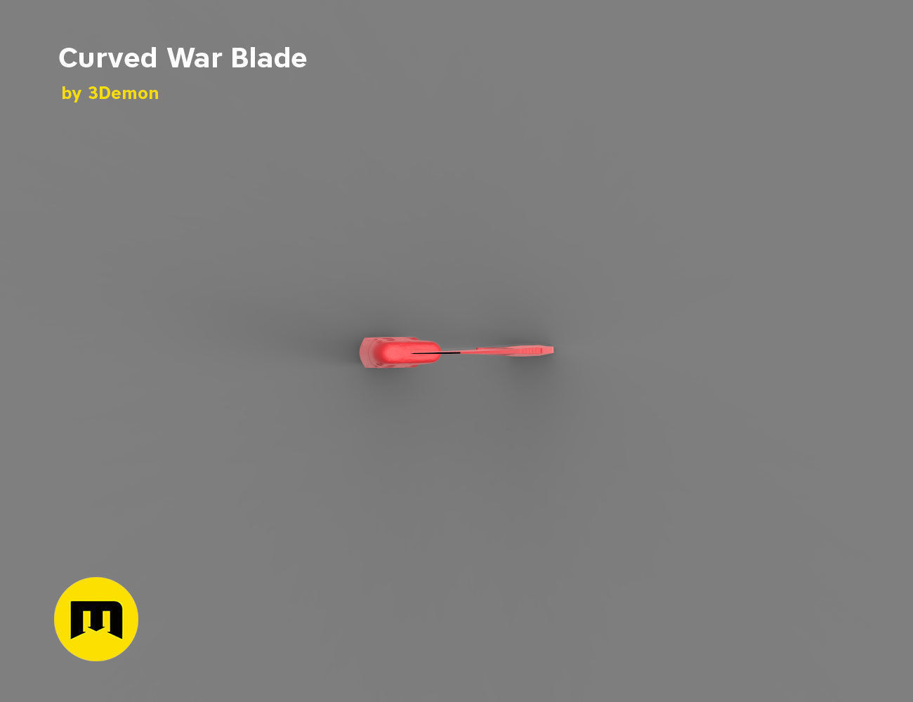 Curved War Blade 3D print model_10