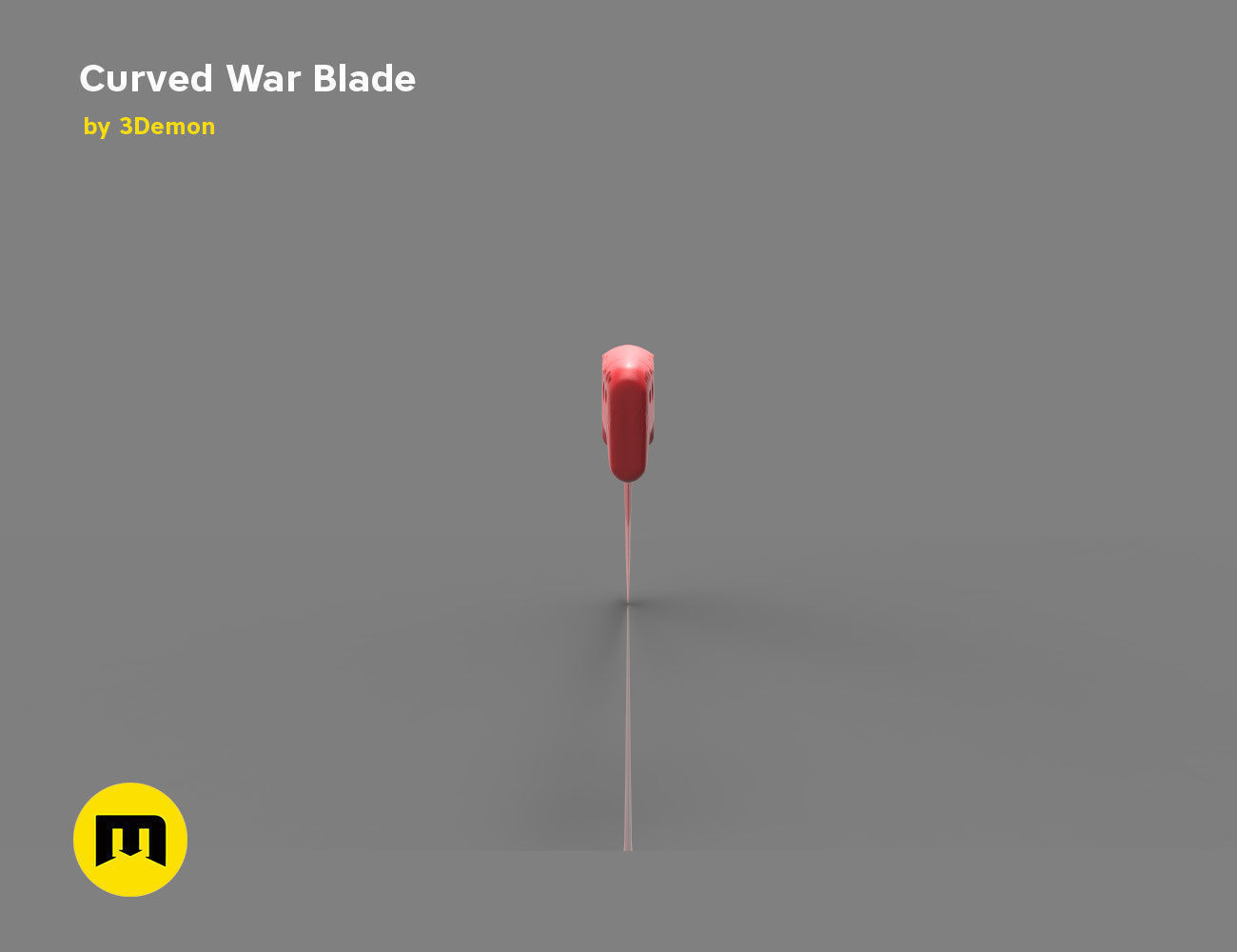 Curved War Blade 3D print model_14