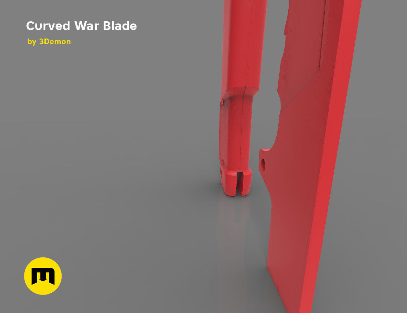 Curved War Blade 3D print model_23