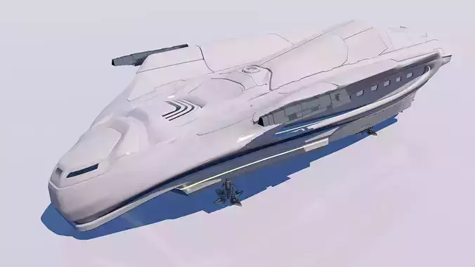 spaceship interplanetary 3D model