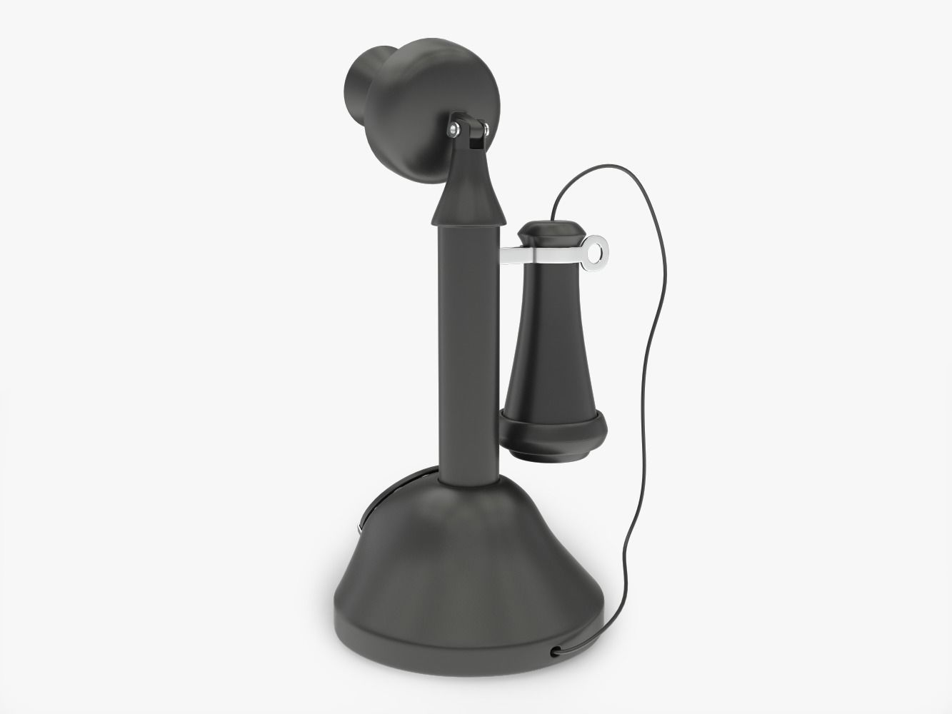 Crosley CR64-BK Candlestick Phone 3D model_3