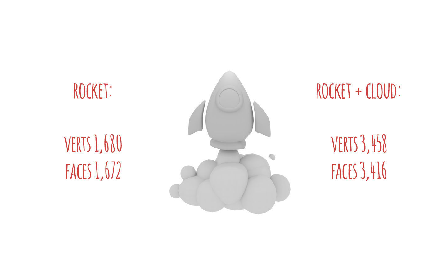 animated rocket Low-poly 3D model_2