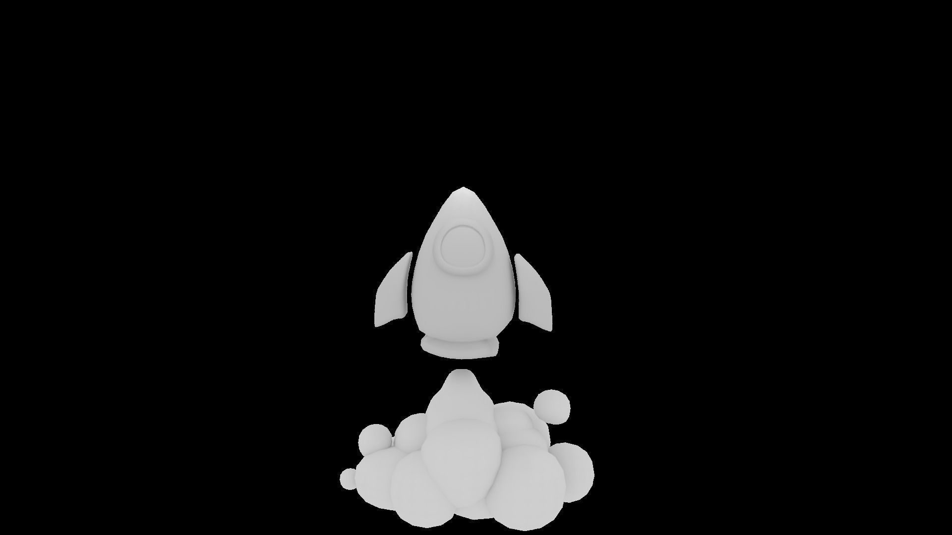 animated rocket Low-poly 3D model_4