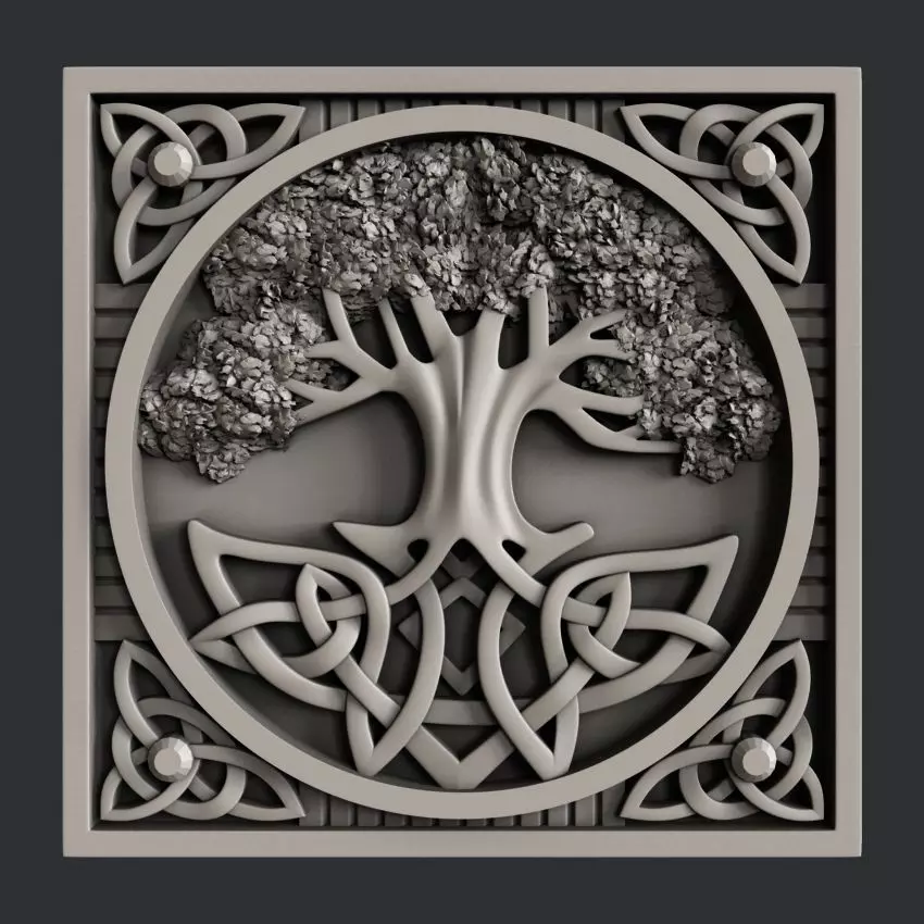 3d STL models for CNC tree 3D model