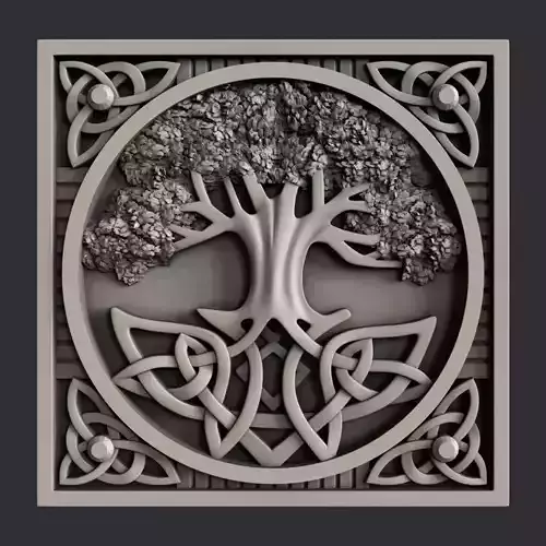 3d STL models for CNC tree 3D model