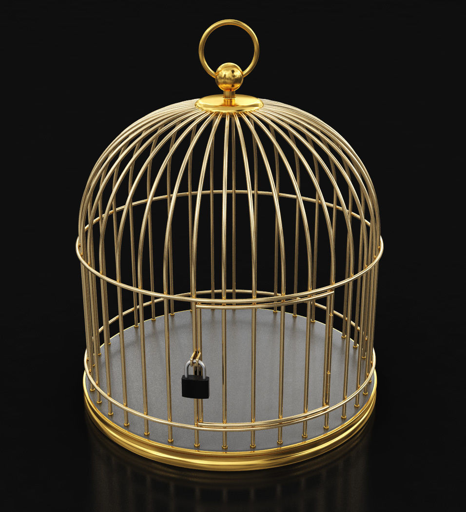 Golden Cage 3D model 3D model_2