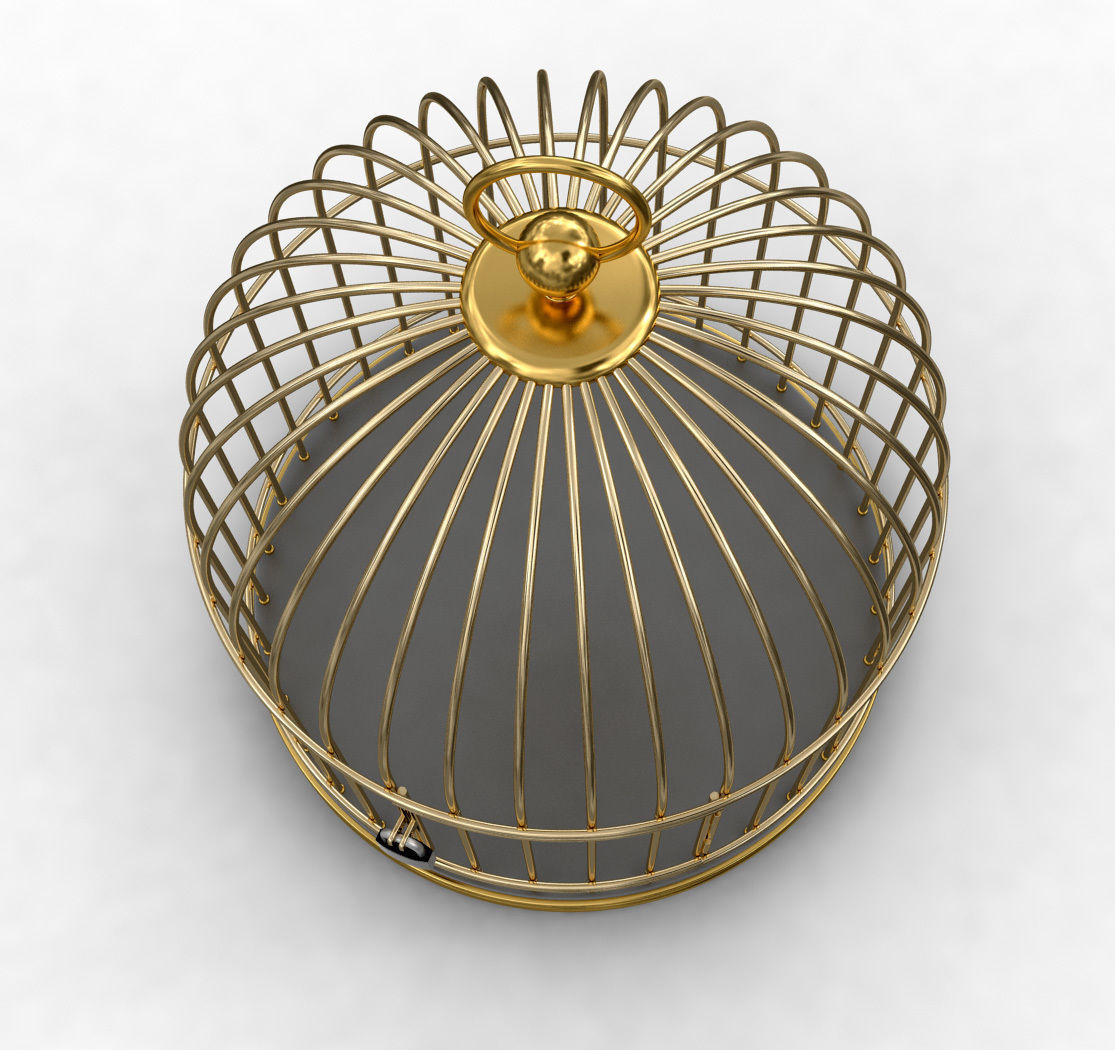 Golden Cage 3D model 3D model_3