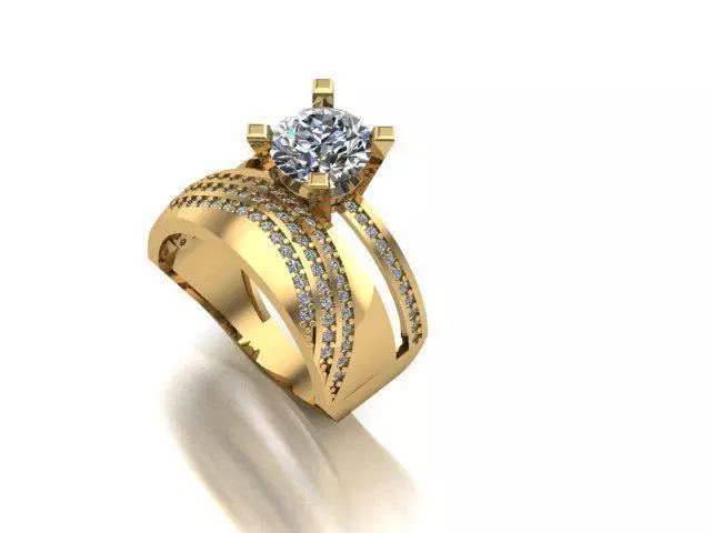 wedding ring 3D print model_0