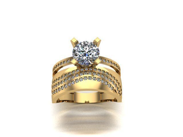 wedding ring 3D print model_1