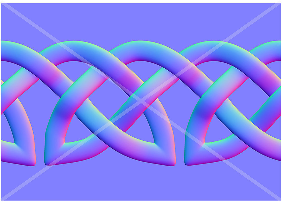 Celtic Ornament Metal and Normal Set Texture_5