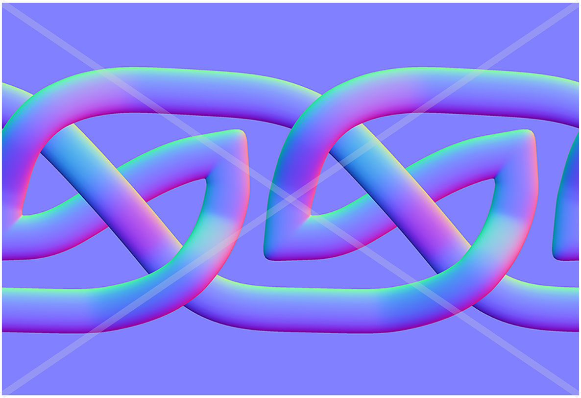 Celtic Ornament Metal and Normal Set Texture_3