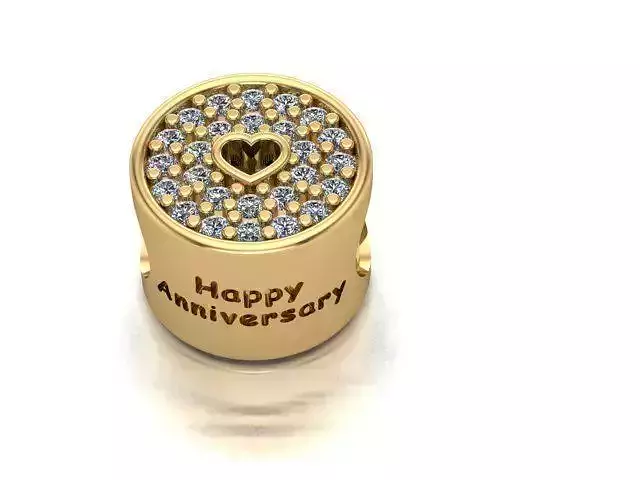 happy heart charm ball  3D print model