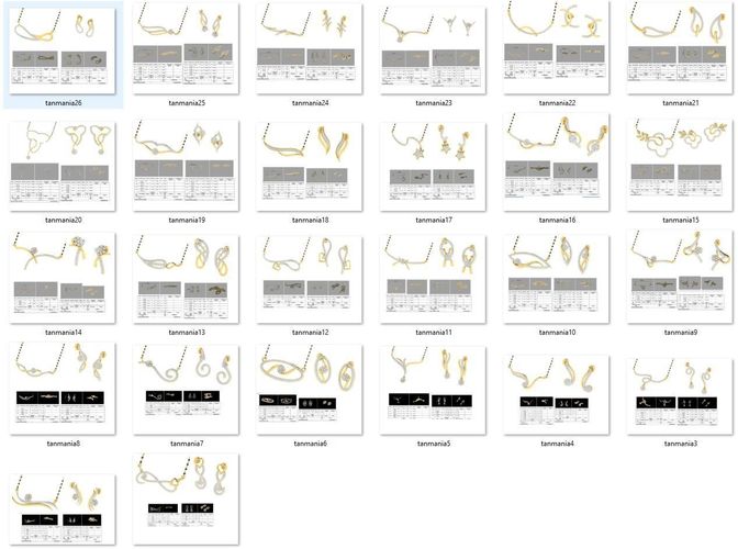BULK-STL-NECKLACE 26 Files 3D print model