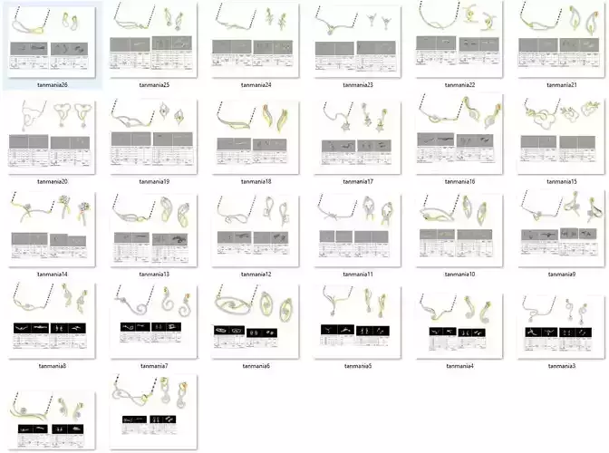 BULK-STL-NECKLACE 26 Files 3D print model