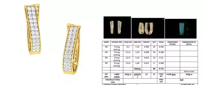 Drop Shaped Earrings With Diamonds  1