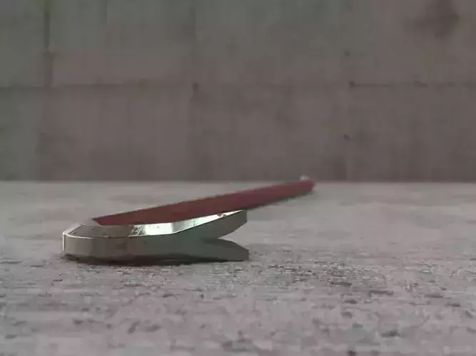 Crowbar metal hammer on concrete