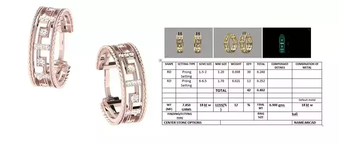 Rose Gold Earrings With Diamonds 