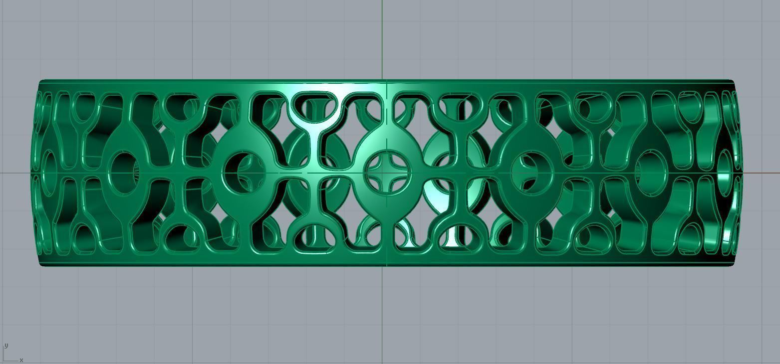 Abstract Cutout Ring 3D print model_7