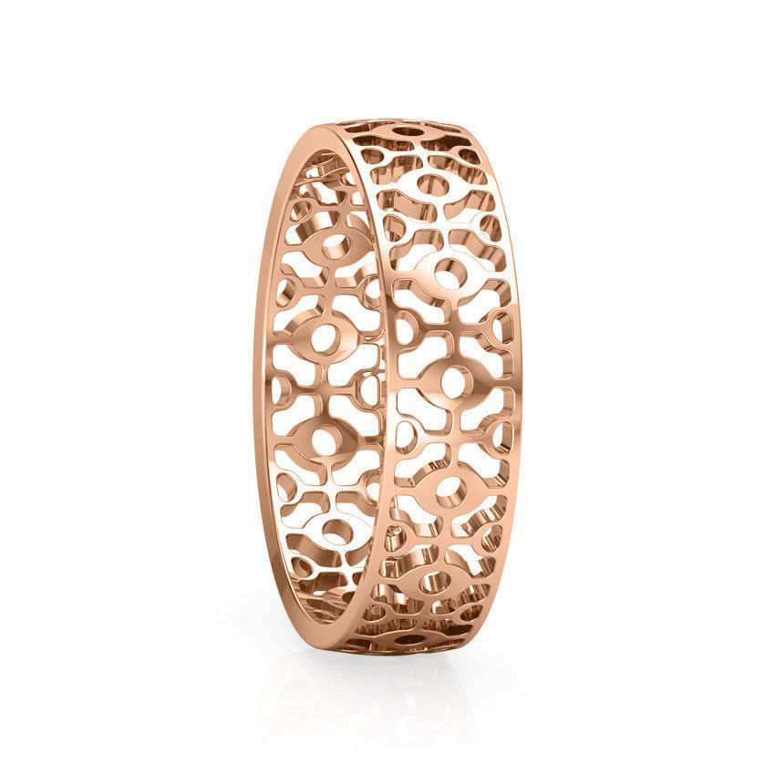 Abstract Cutout Ring 3D print model_16