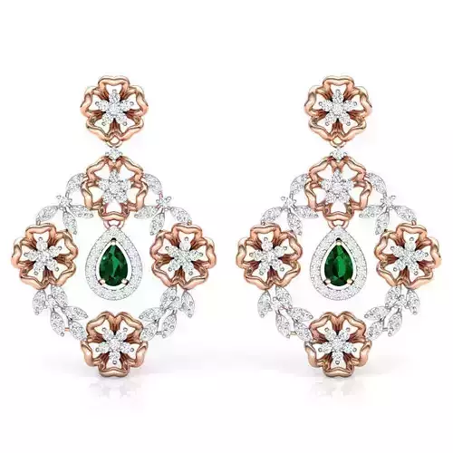 Festoon Drop Earring 3D print model