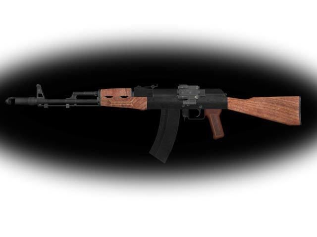 00a7 AK 47  Low-poly 3D model_1