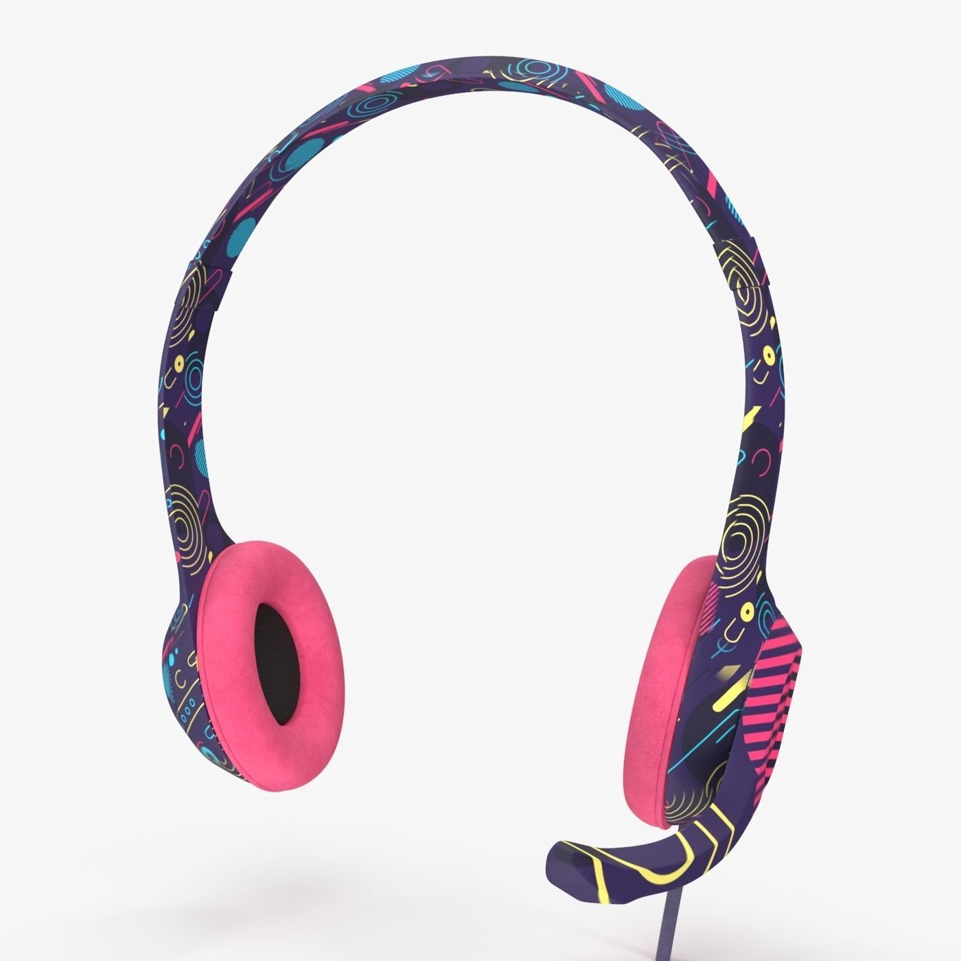Headphones headset 3D model_2