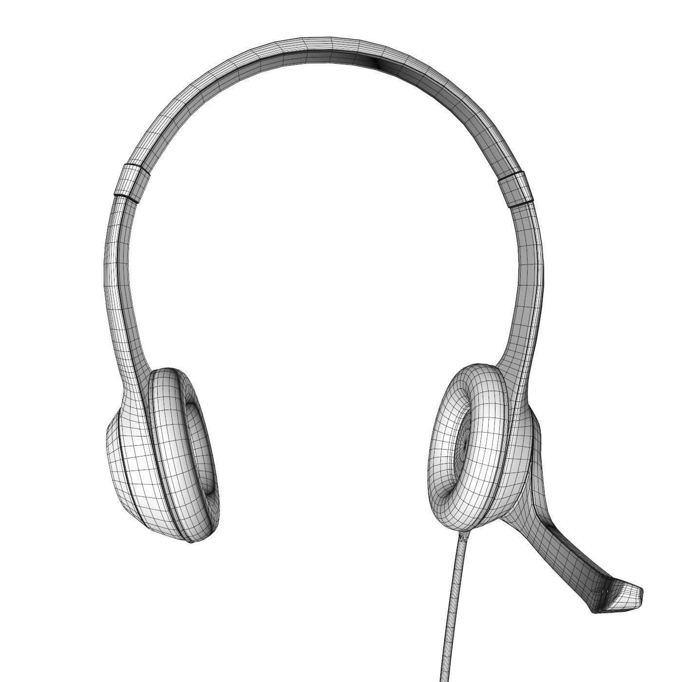 Headphones headset 3D model_9