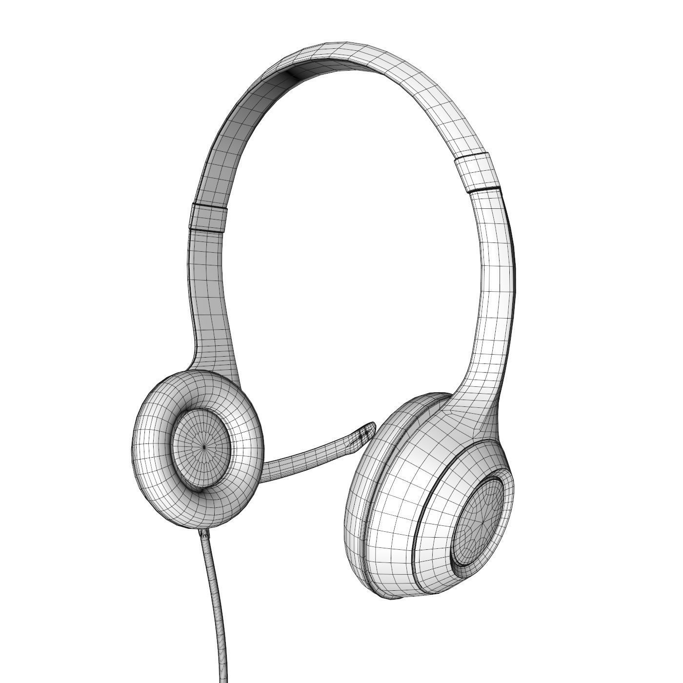 Headphones headset 3D model_10