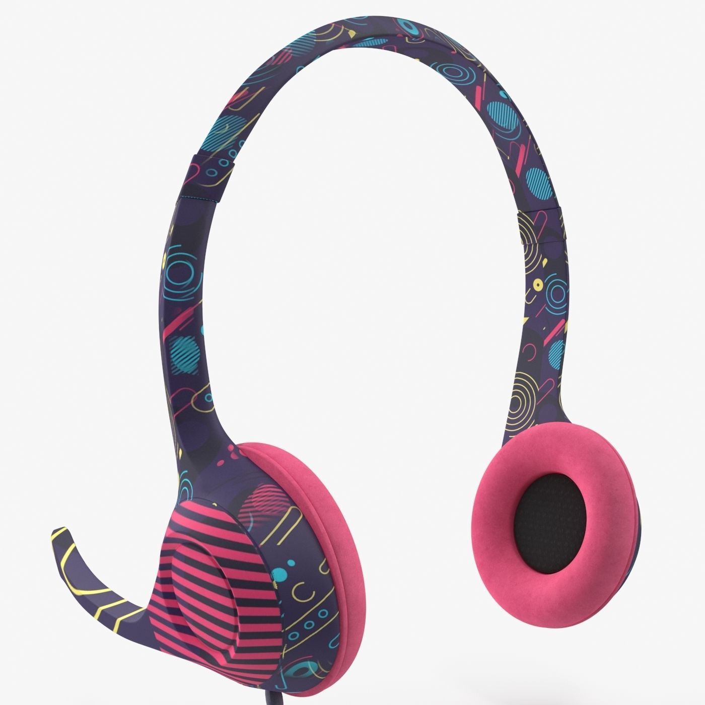 Headphones headset 3D model_5