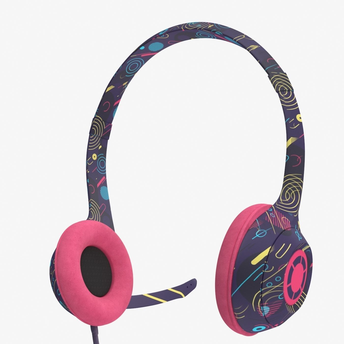 Headphones headset 3D model_6