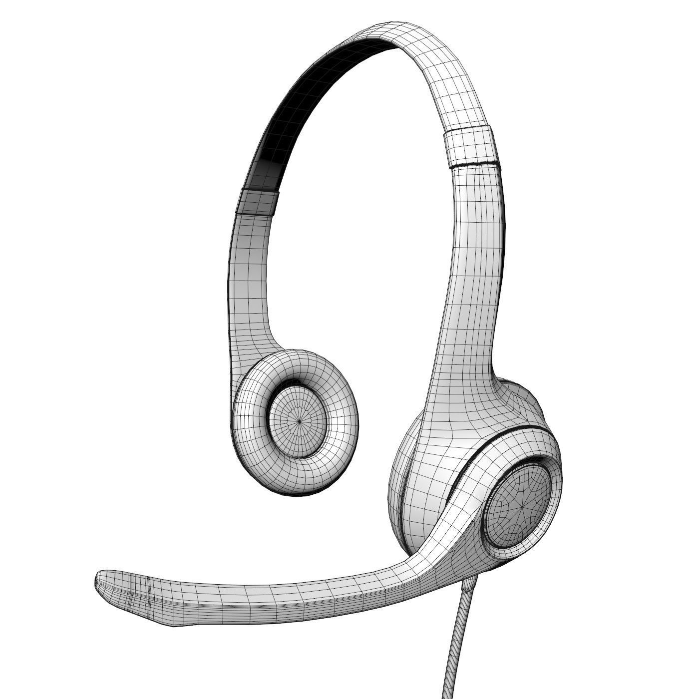 Headphones headset 3D model_7