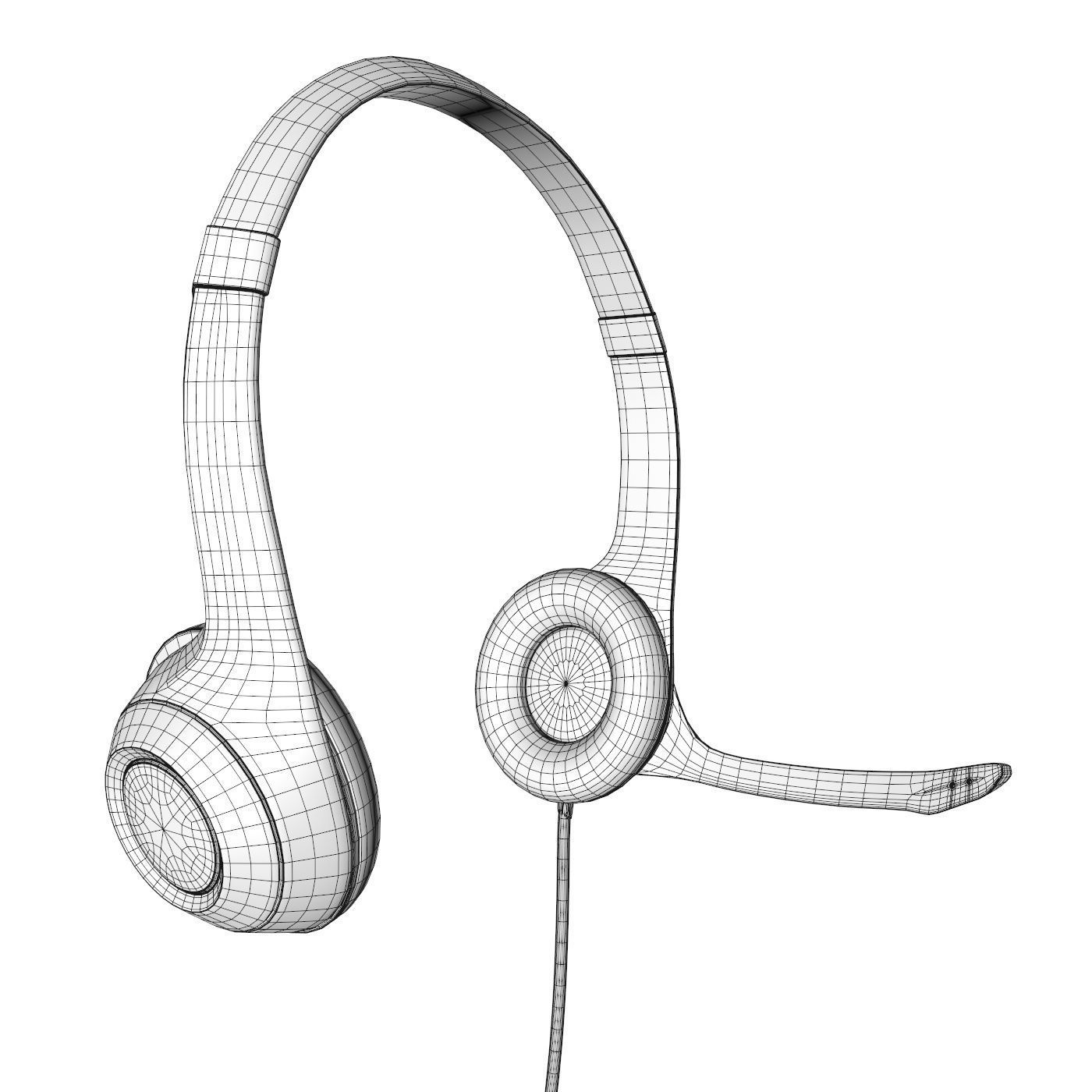 Headphones headset 3D model_8