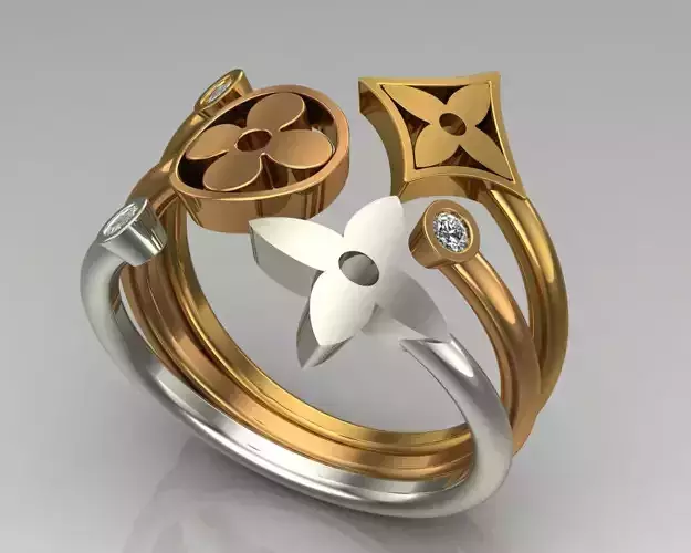 Ring 3 colors 3D print model