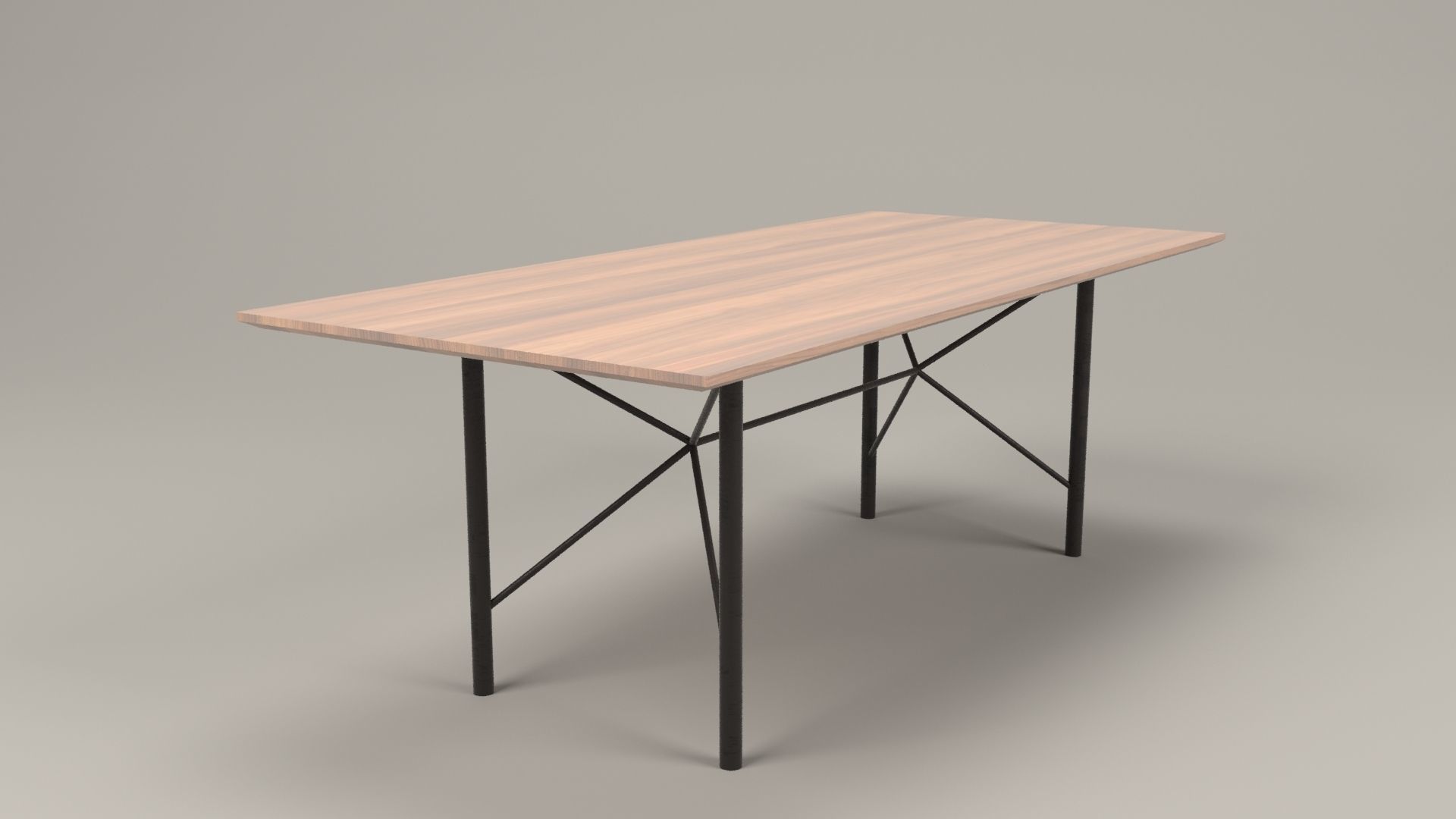 Rudolph industrial table Low-poly 3D model_1
