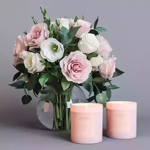 Flowers and candles
