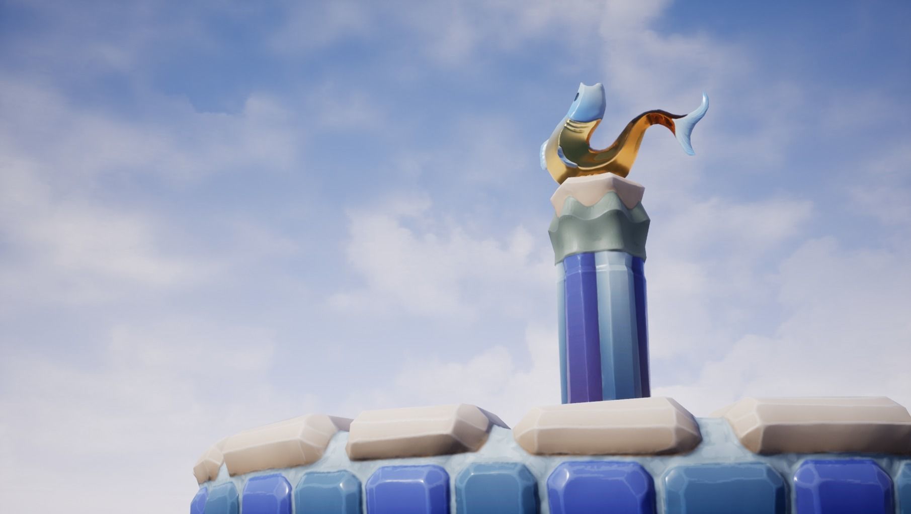 Elegant Versatile Fountain Set Low-poly 3D model_1