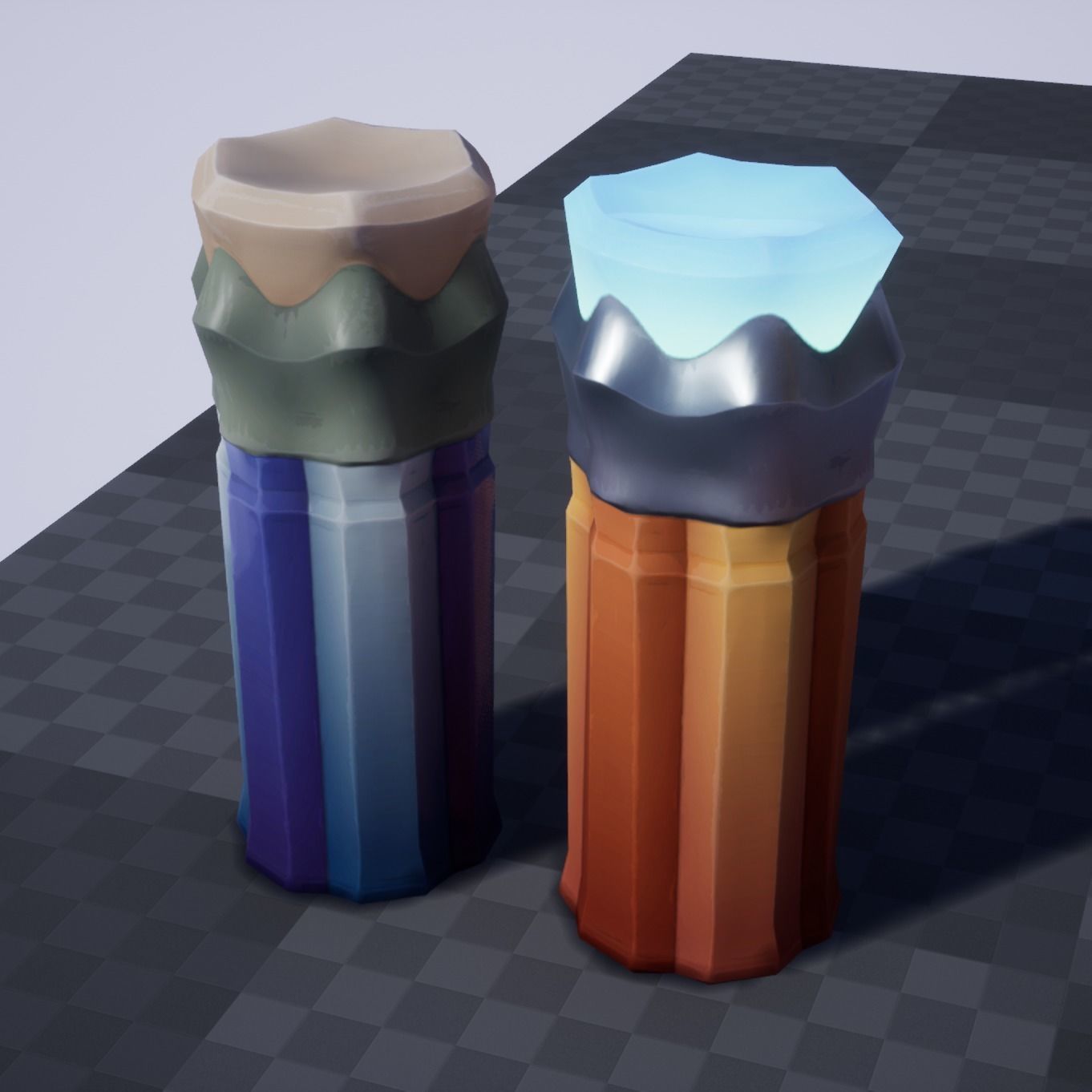 Elegant Versatile Fountain Set Low-poly 3D model_12