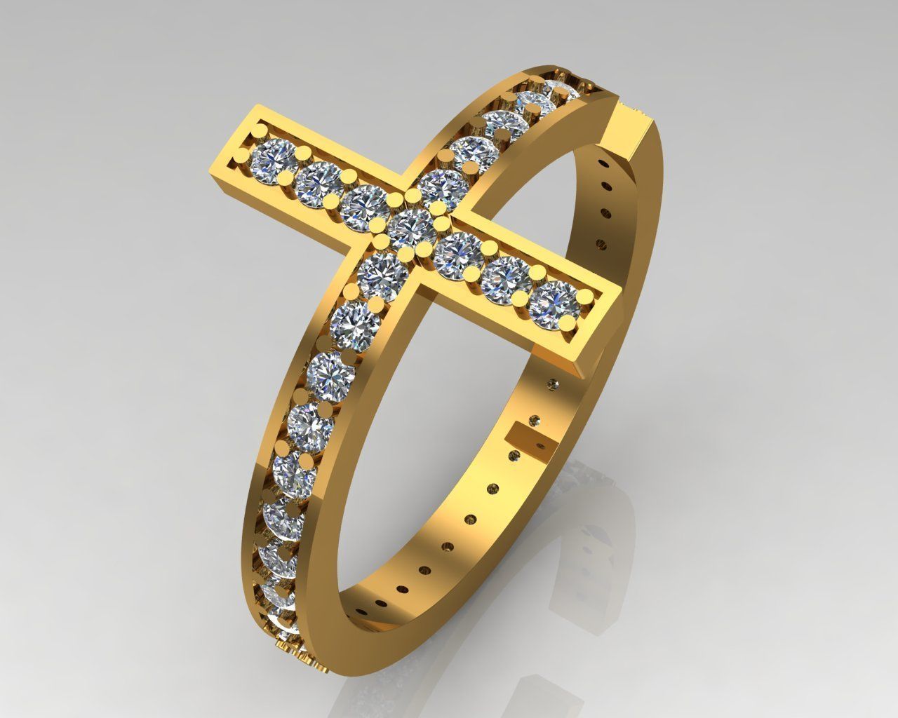 Ring 17 cross 3D print model_1