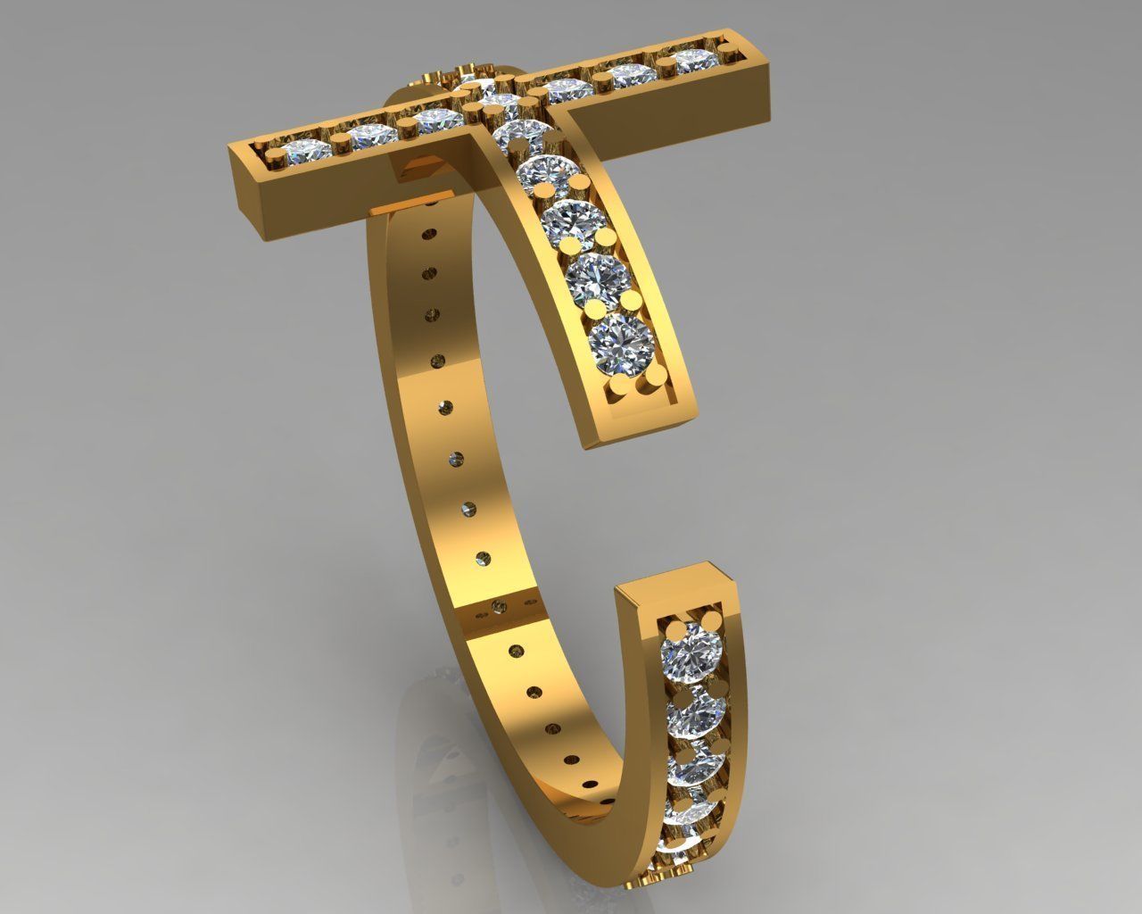 Ring 17 cross 3D print model_2