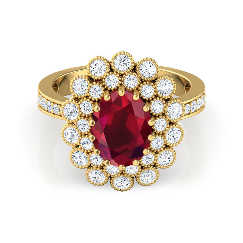 Bloom Scallop Ring 3D print model_3