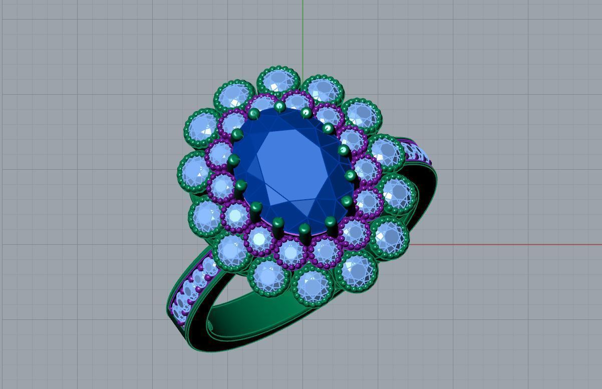 Bloom Scallop Ring 3D print model_9