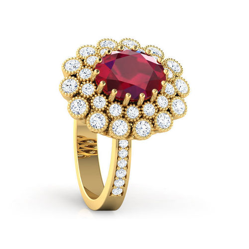 Bloom Scallop Ring 3D print model
