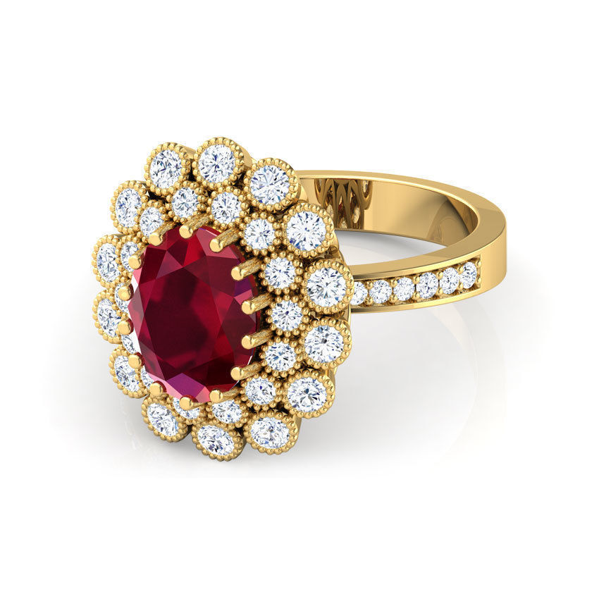 Bloom Scallop Ring 3D print model_1