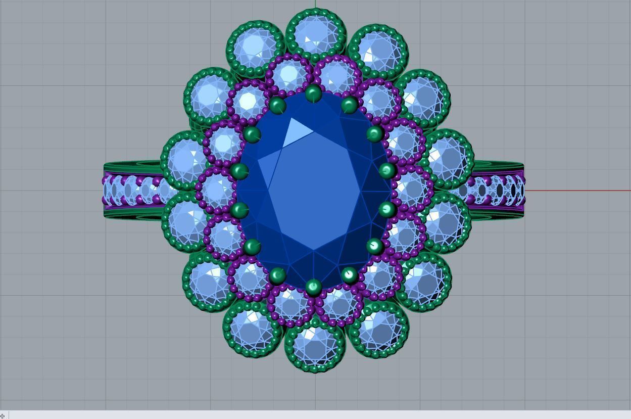 Bloom Scallop Ring 3D print model_6